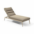 **Hoge ligstoel met verstelbare rugleuning en stoffen bekleding**
