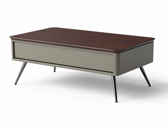 **Technische titel in het Nederlands:** Modern salontafel met lades en metalen poten
