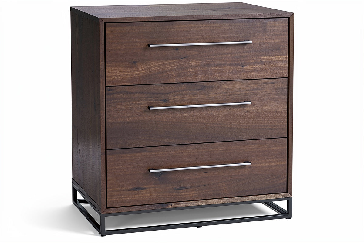 **Houten Ladenkast met Stalen Onderstel**